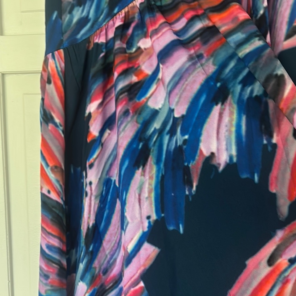 Colorful Abstract Wrap Skirt - Picture 3 of 6